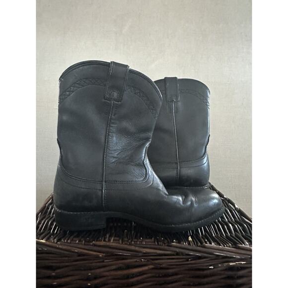 ARIAT‎ Boots Mens Heritage Roper Western Cowboy Boots Black Leather Size 9.5 main image 8